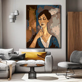 Painting by Numbers Illustration Smoking Woman